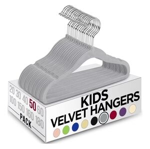 Utopia 30 Premium Kids Velvet Hangers - 11" Non-Slip Clothes Hangers for Kids